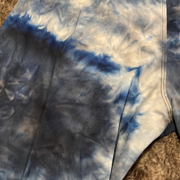 Ocean Blue Tie Dye Leggings XL - Picture 2 of 3